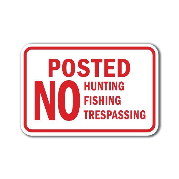 Signmission 18 in Height, 0.12 in Width, Aluminum, A-1218 No Hunting - PostNoHu, A-1218 No Hunting - PostNoHu A-1218 No Hunting - PostNoHu - main